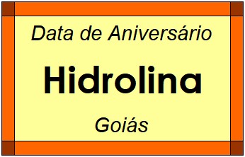 Data de Aniversário da Cidade Hidrolina