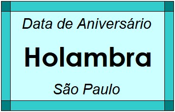 Data de Aniversário da Cidade Holambra