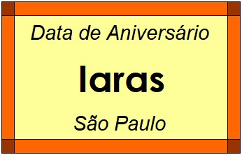 Data de Aniversário da Cidade Iaras