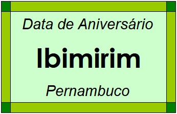 Data de Aniversário da Cidade Ibimirim