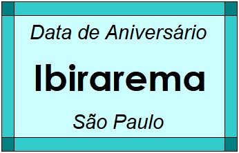 Data de Aniversário da Cidade Ibirarema