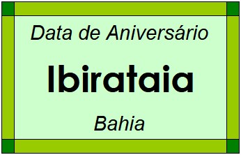 Data de Aniversário da Cidade Ibirataia