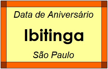 Data de Aniversário da Cidade Ibitinga