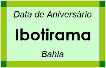 Data de Aniversário da Cidade Ibotirama