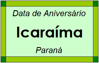 Data de Aniversário da Cidade Icaraíma