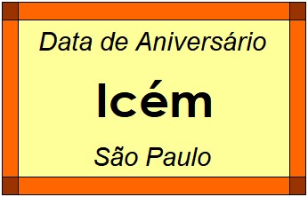 Data de Aniversário da Cidade Icém