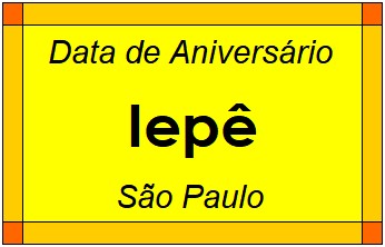 Data de Aniversário da Cidade Iepê