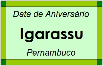 Data de Aniversário da Cidade Igarassu