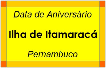 Data de Aniversário da Cidade Ilha de Itamaracá