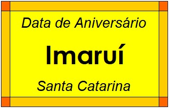 Data de Aniversário da Cidade Imaruí