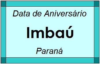 Data de Aniversário da Cidade Imbaú