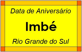 Data de Aniversário da Cidade Imbé