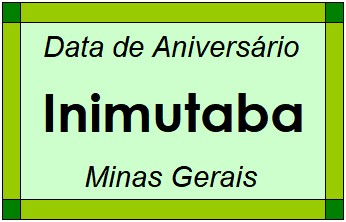 Data de Aniversário da Cidade Inimutaba