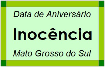 Data de Aniversário da Cidade Inocência