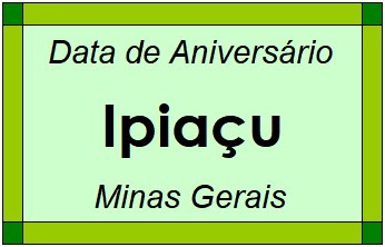 Data de Aniversário da Cidade Ipiaçu