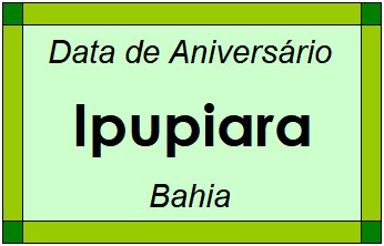 Data de Aniversário da Cidade Ipupiara