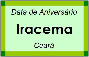 Data de Aniversário da Cidade Iracema