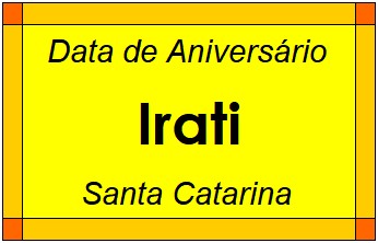 Data de Aniversário da Cidade Irati