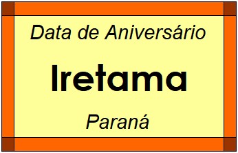 Data de Aniversário da Cidade Iretama