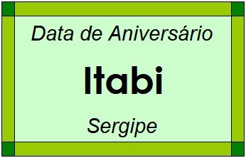 Data de Aniversário da Cidade Itabi