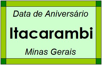 Data de Aniversário da Cidade Itacarambi