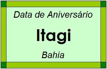 Data de Aniversário da Cidade Itagi