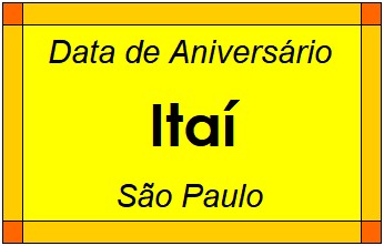 Data de Aniversário da Cidade Itaí