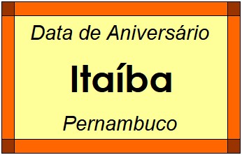 Data de Aniversário da Cidade Itaíba