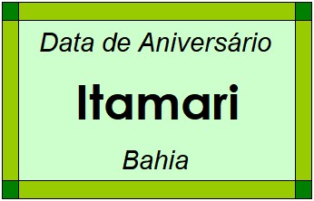 Data de Aniversário da Cidade Itamari