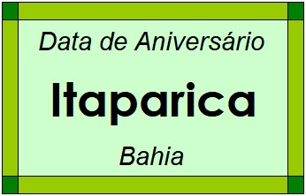 Data de Aniversário da Cidade Itaparica