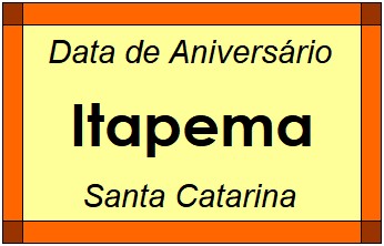 Data de Aniversário da Cidade Itapema