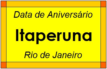 Data de Aniversário da Cidade Itaperuna