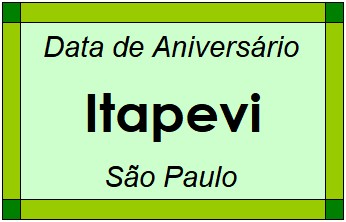 Data de Aniversário da Cidade Itapevi