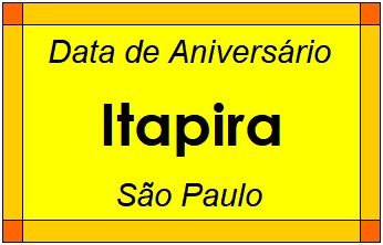 Data de Aniversário da Cidade Itapira