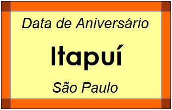 Data de Aniversário da Cidade Itapuí