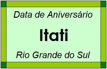 Data de Aniversário da Cidade Itati