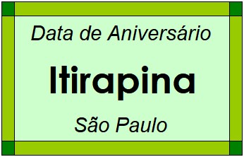 Data de Aniversário da Cidade Itirapina