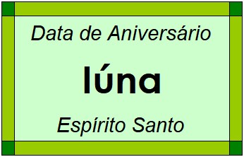 Data de Aniversário da Cidade Iúna