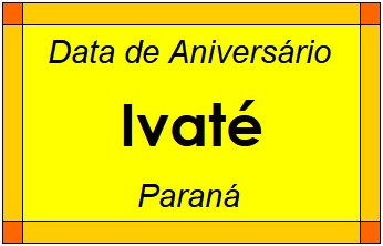 Data de Aniversário da Cidade Ivaté