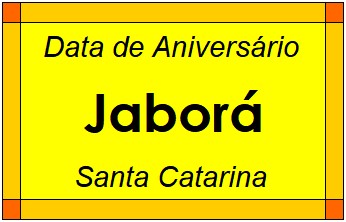 Data de Aniversário da Cidade Jaborá