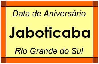 Data de Aniversário da Cidade Jaboticaba