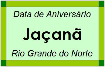 Data de Aniversário da Cidade Jaçanã