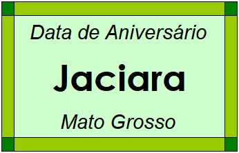 Data de Aniversário da Cidade Jaciara