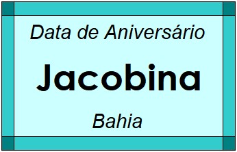 Data de Aniversário da Cidade Jacobina