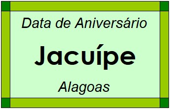 Data de Aniversário da Cidade Jacuípe