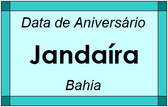 Data de Aniversário da Cidade Jandaíra