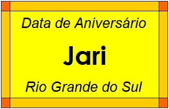 Data de Aniversário da Cidade Jari