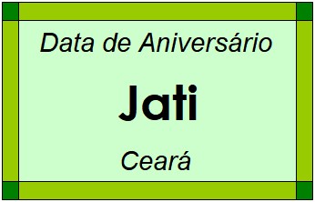 Data de Aniversário da Cidade Jati