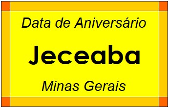 Data de Aniversário da Cidade Jeceaba