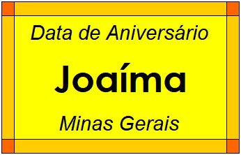 Data de Aniversário da Cidade Joaíma